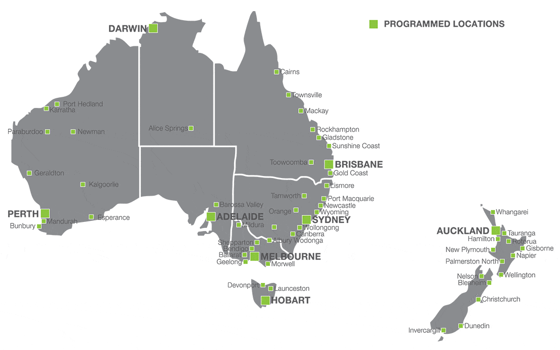Programmed locations Programmed locations